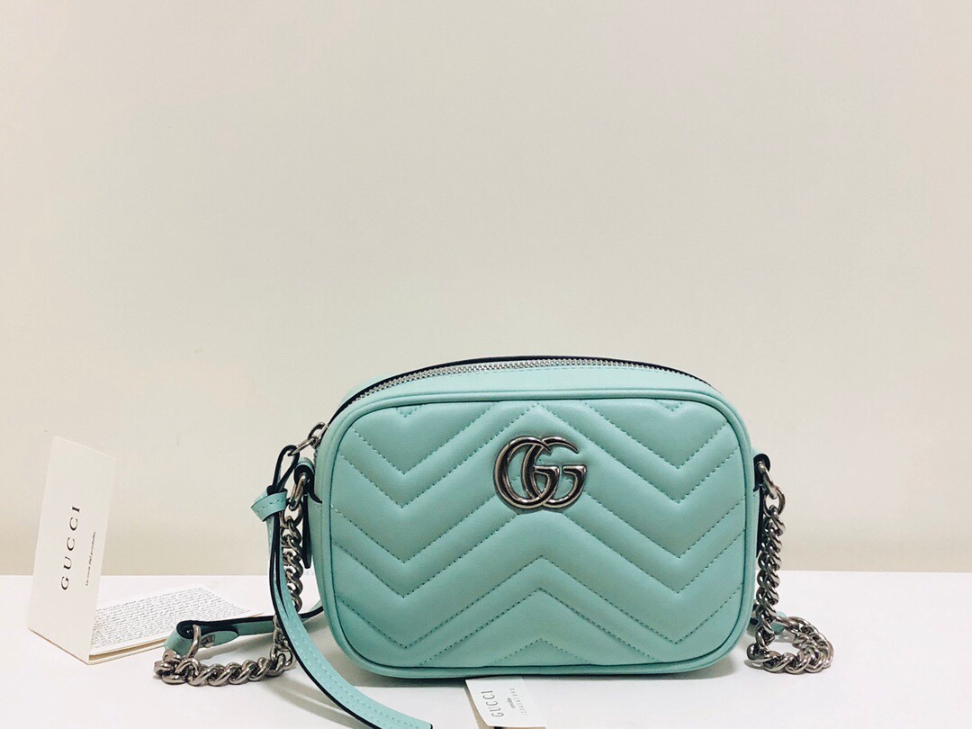 Marmont Matelasse Mini Shoulder Bag 448065 Green